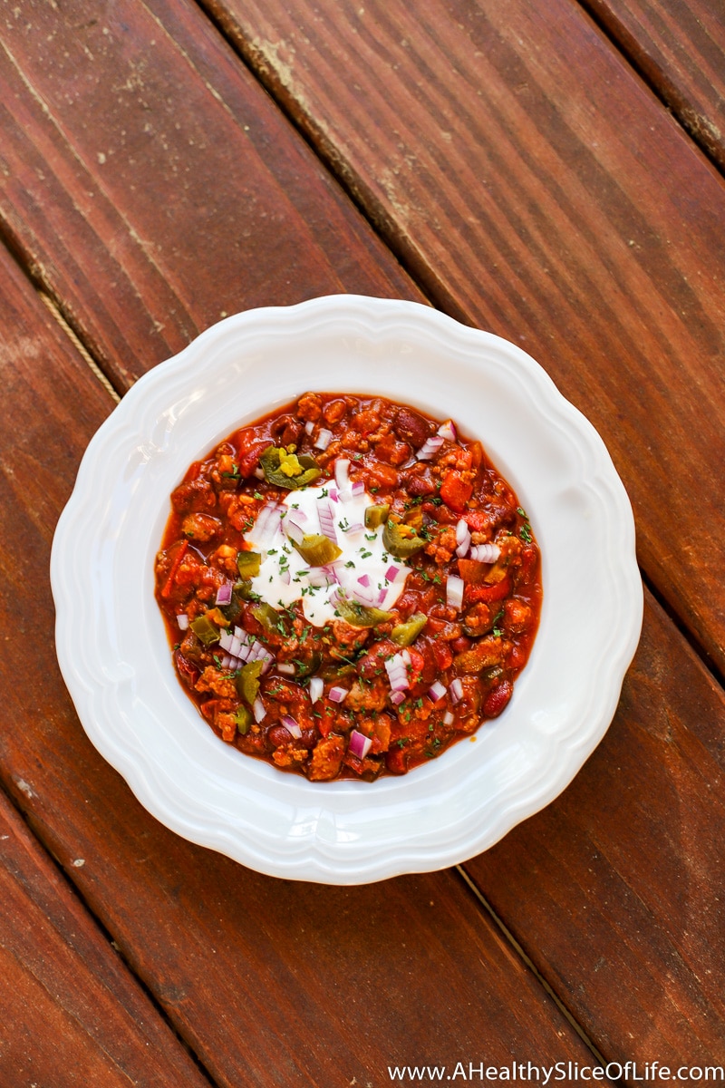 A Healthy Slice of Life - dinner- David's Famous Chili