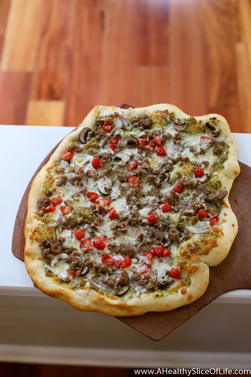 A Healthy Slice of Life - dinner -homemade pizza dough