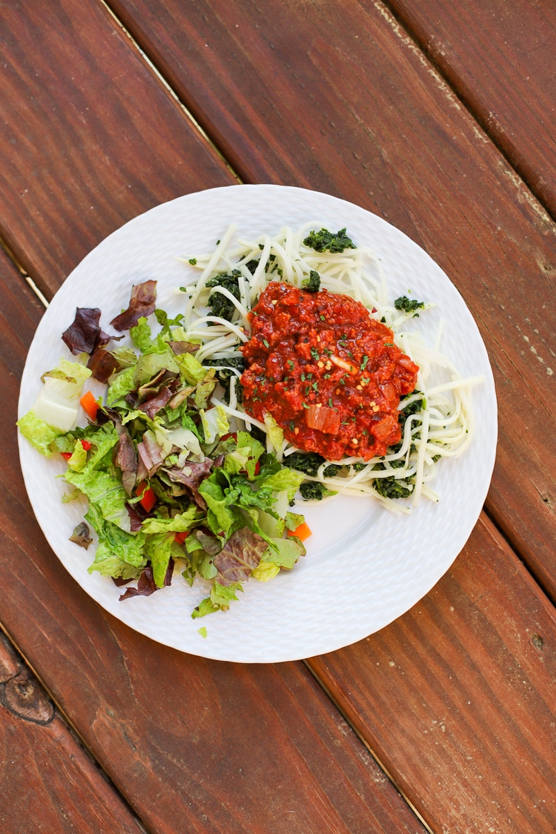 A Healthy Slice of Life - dinner - Mom spaghetti sauce