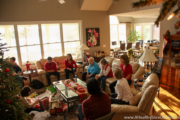 first grandchild center of Christmas attention