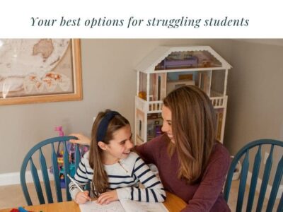 mom and daughter homeschool