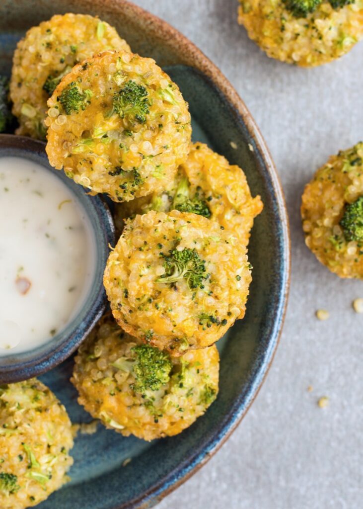 Broccoli Cheddar Quinoa Bites