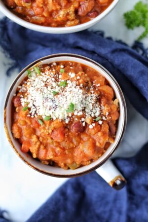 Fall-Spiced Pumpkin Chicken Chili