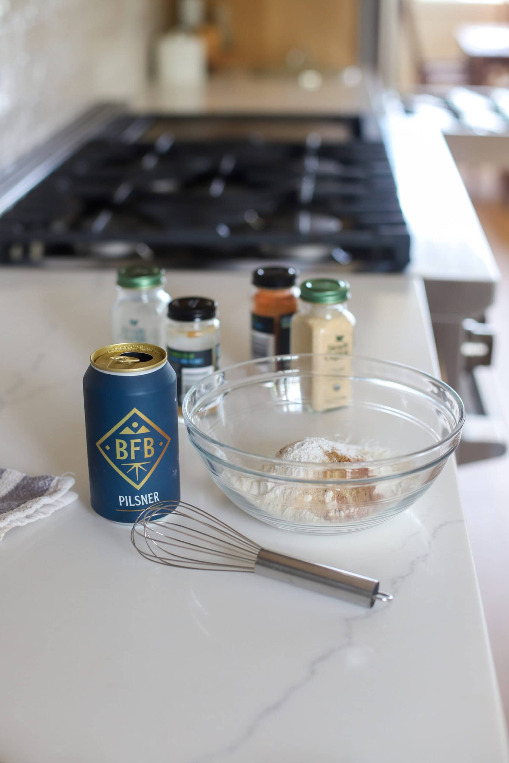 making batter making batter for cod fish taco bowls