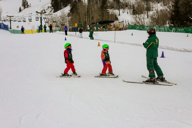 deer valley family ski trip ski school