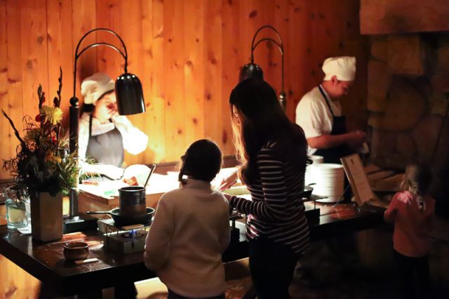 deer valley family ski trip fireside dining