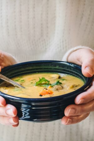 Germ-Busting Golden Soup With Beans and Vegetables