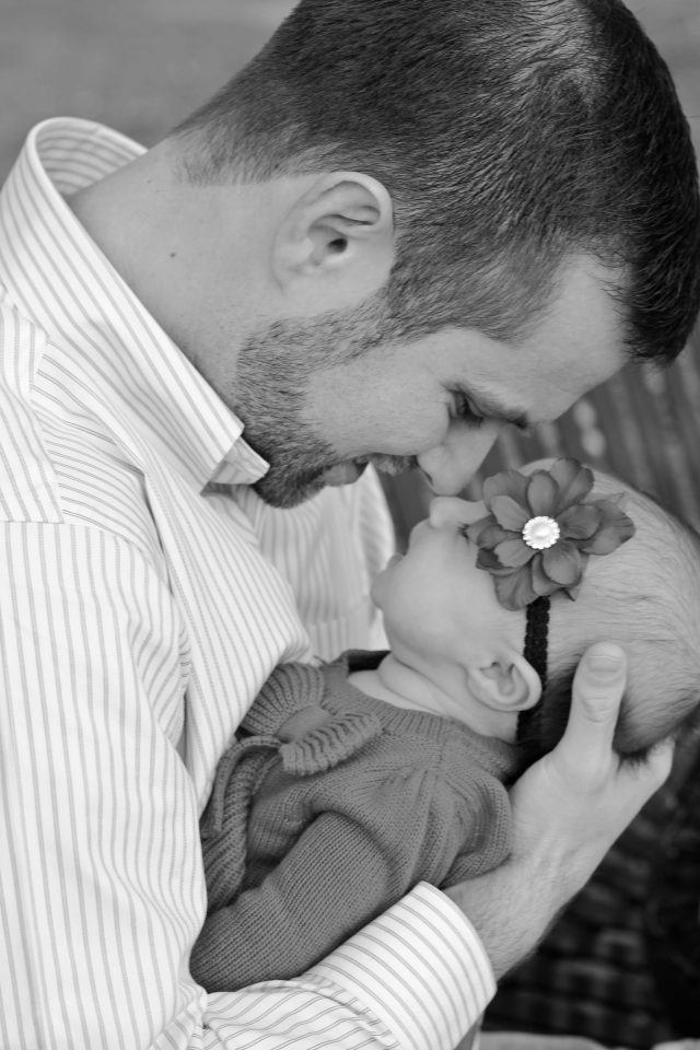 baby girl and dad