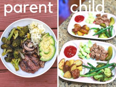 one meal family dinner-burger bowls