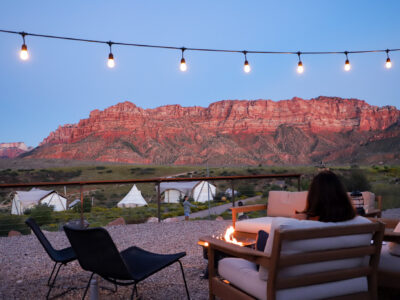 Under Canvas Zion view